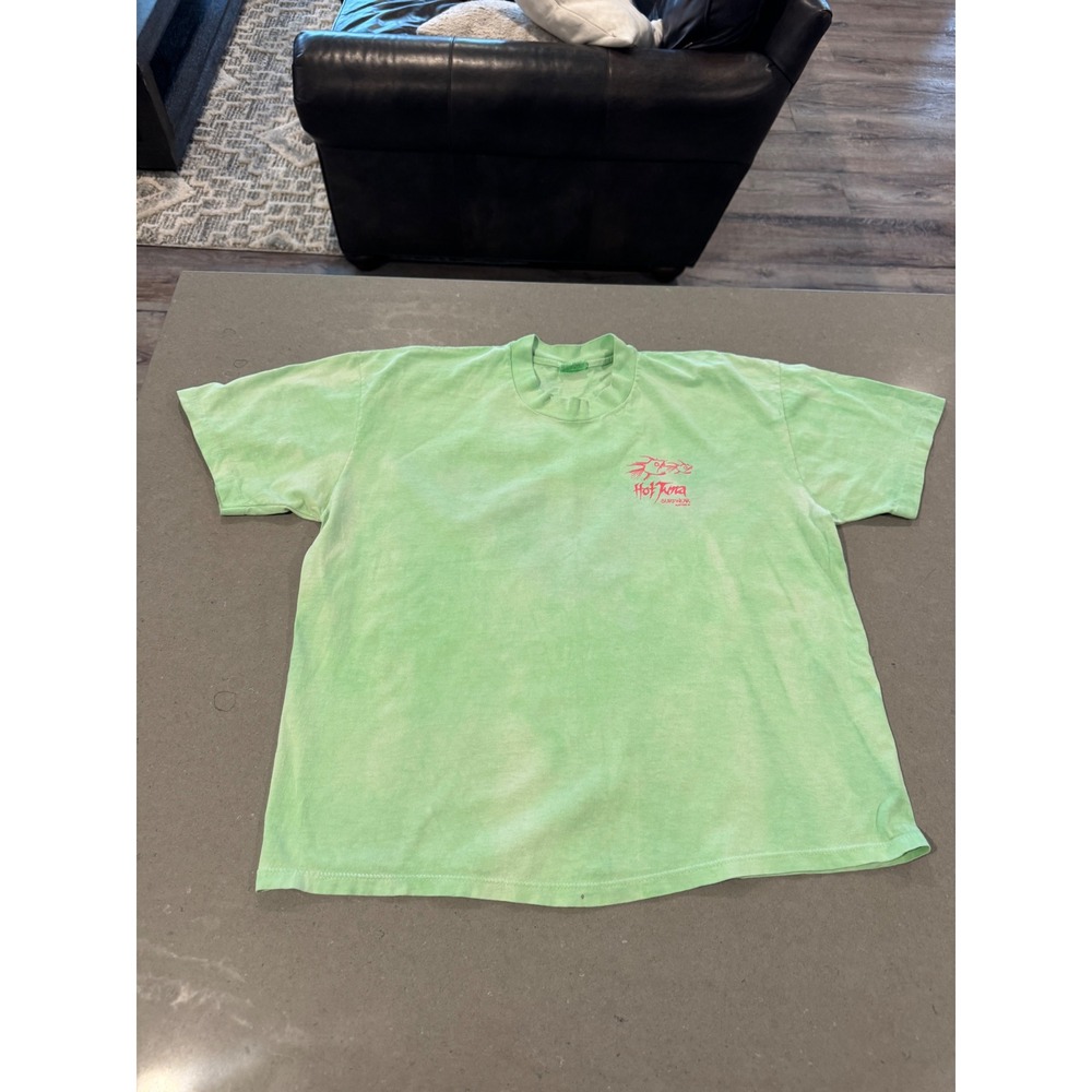 Vintage Hot Tuna Super Hi Cru T Shirt XL Green Tie Dye Made USA Graphic Tee Mens